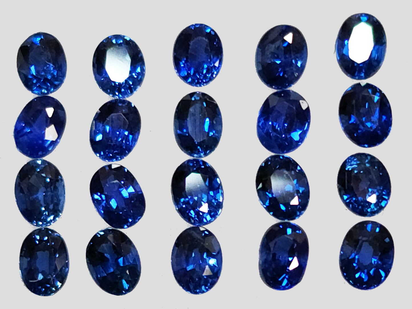 80106.0 - Australian Blue Sapphires 3.25 x 2.5 mm Oval Cut 20 Pieces 2.71 carats