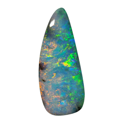 54531. Boulder Opal: Pendant Style, Drop Shape, All colors, 7 Carats