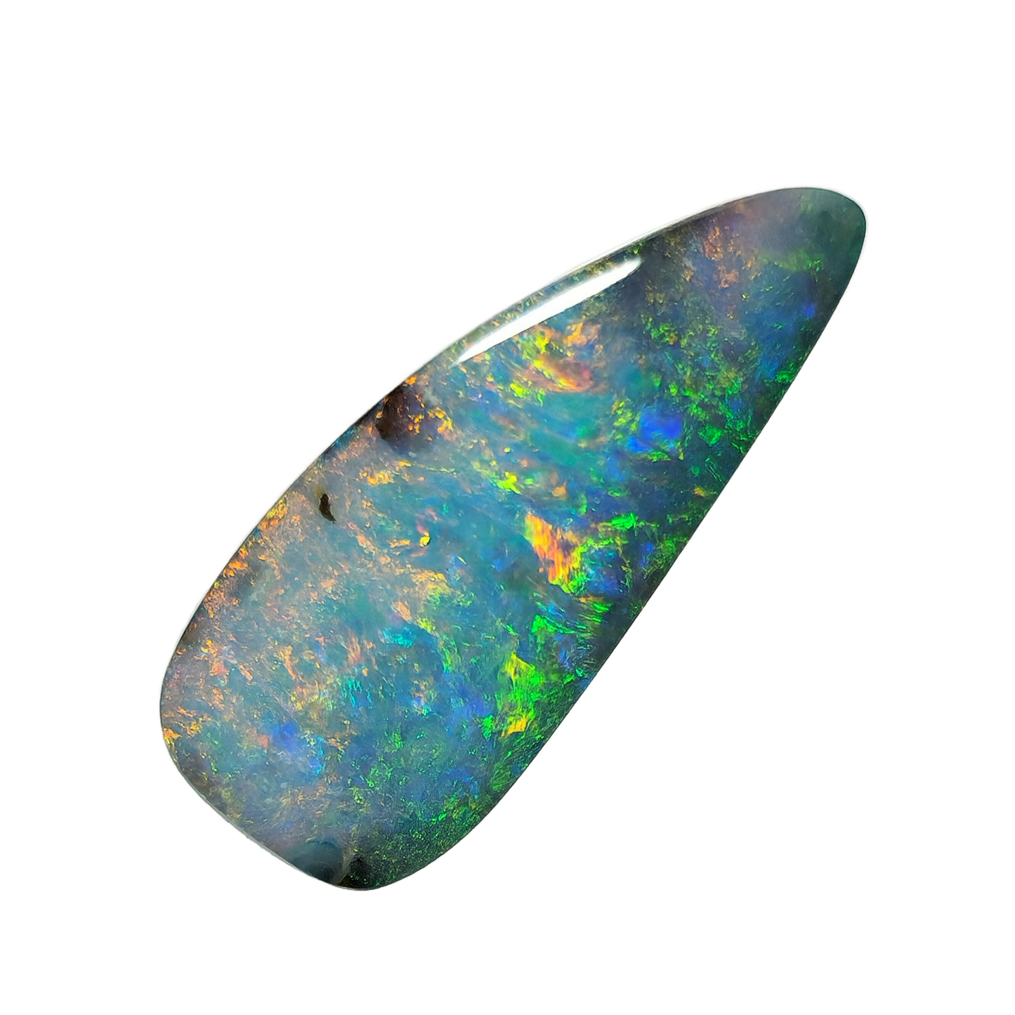 54531. Boulder Opal: Pendant Style, Drop Shape, All colors, 7 Carats