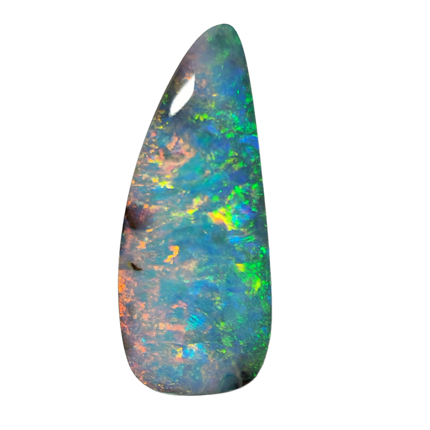 54531. Boulder Opal: Pendant Style, Drop Shape, All colors, 7 Carats