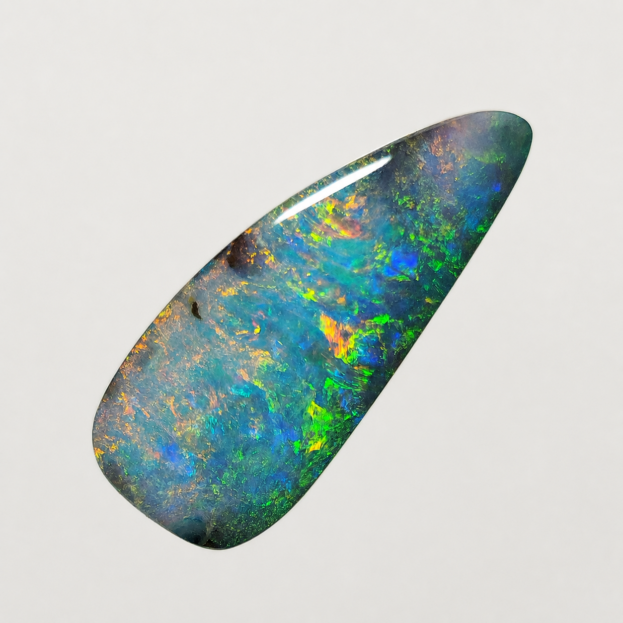 54531. Boulder Opal: Pendant Style, Drop Shape, All colors, 7 Carats