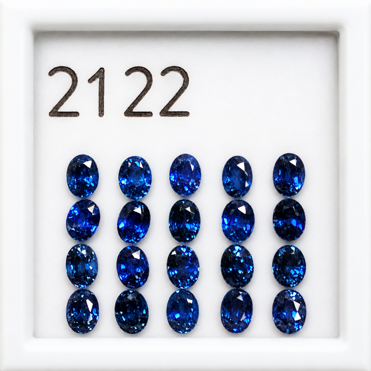80106.0 - Australian Blue Sapphires 3.25 x 2.5 mm Oval Cut 20 Pieces 2.71 carats