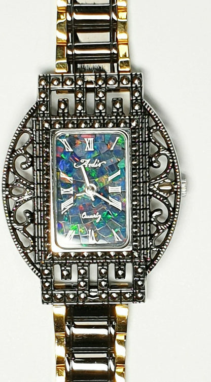 03622.0 -  "Ardis" Ladies Opal Watch with Natural Australian Opal The case is 36mm long and 30mm wide Water resistant Citizen Quartz Movement