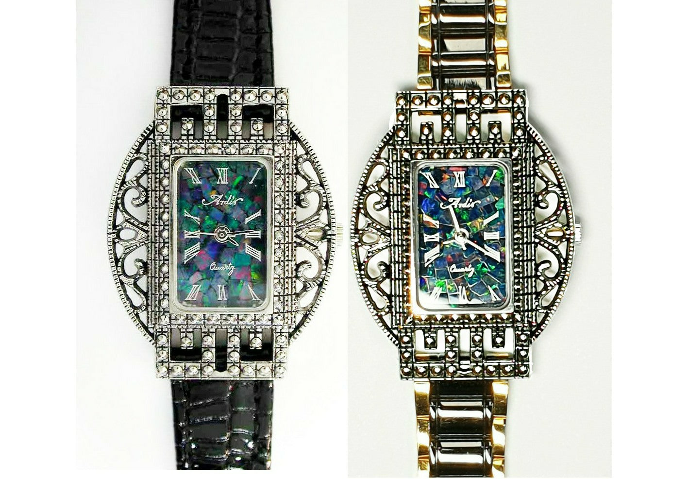 03622.0 -  "Ardis" Ladies Opal Watch with Natural Australian Opal The case is 36mm long and 30mm wide Water resistant Citizen Quartz Movement