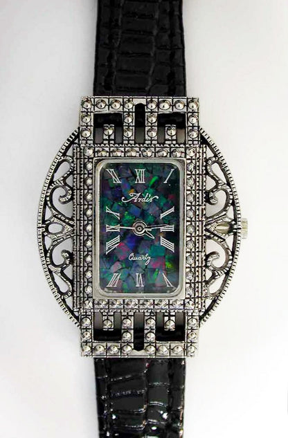 03622.0 -  "Ardis" Ladies Opal Watch with Natural Australian Opal The case is 36mm long and 30mm wide Water resistant Citizen Quartz Movement
