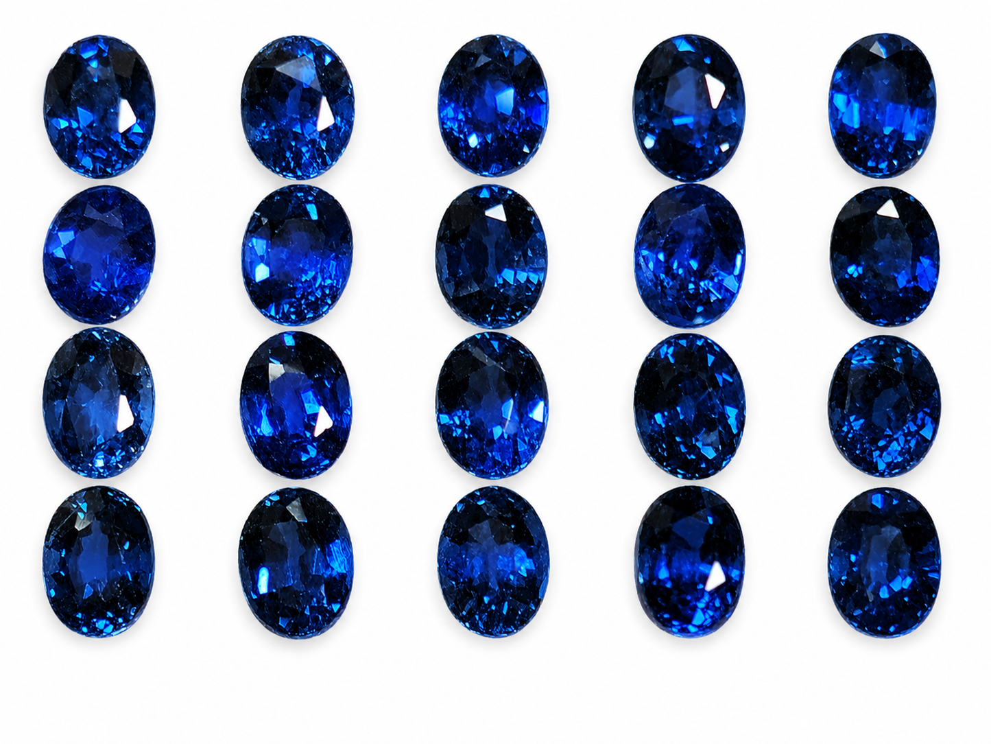 80106.0 - Australian Blue Sapphires 3.25 x 2.5 mm Oval Cut 20 Pieces 2.71 carats