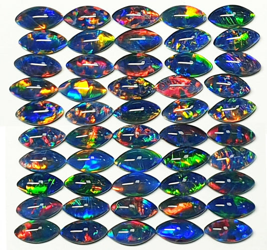 13285.0 - 10x5 mm Marquise Navette cut Opal Triplets Made from Australian Opal of Superb Quality Contact us for matching pairs or colours