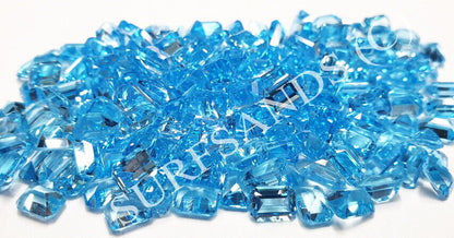 15364 - Emerald cut Blue Topaz 7 x 5 mm Wholesale Lot 55 Pieces About 65 Carats