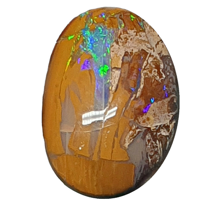53467 -     16 Oval Cut Golden Boulder Opal Matrix About 13 x 9 mm to 26 x 23 mm