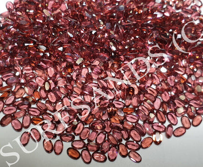 15350 - Wholesale Lot of 180 Pieces 5x3 mm Oval Cut Garnets for sale