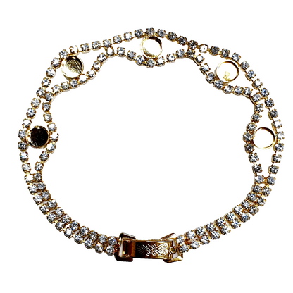 52228.0 - 6 Gold Plated Rhinestone Bracelets 5 Cups for 5 mm Stones Aussie Made