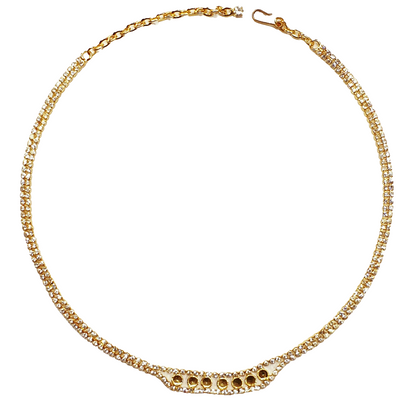 53417.0 - 4 Vintage Swarovski Rhinestone Chain Necklace with 7 Cups for 4 mm Stones