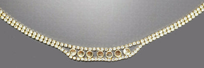 53417.0 - 4 Vintage Swarovski Rhinestone Chain Necklace with 7 Cups for 4 mm Stones