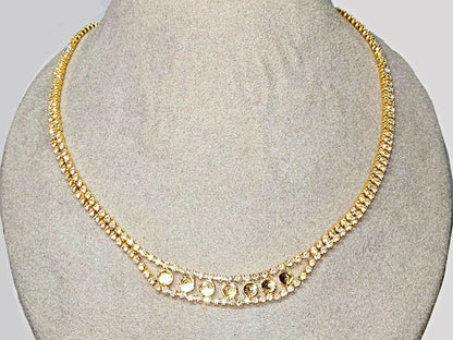 53417.0 - 4 Vintage Swarovski Rhinestone Chain Necklace with 7 Cups for 4 mm Stones