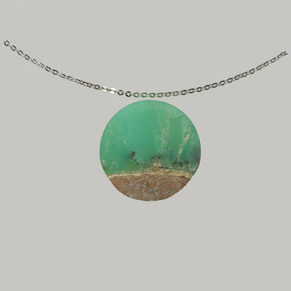 53395 - 9 Australian Chrysoprase Semipolished Flat Top 352.10 Cts +1 S/P Chain