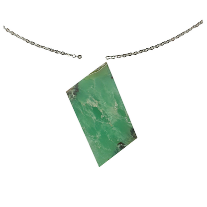 53395 - 9 Australian Chrysoprase Semipolished Flat Top 352.10 Cts +1 S/P Chain