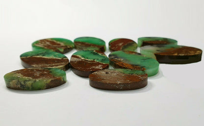 53392 - One lot of 10 Australian Chrysoprase Semipolished Flat Top 324.28 Carats