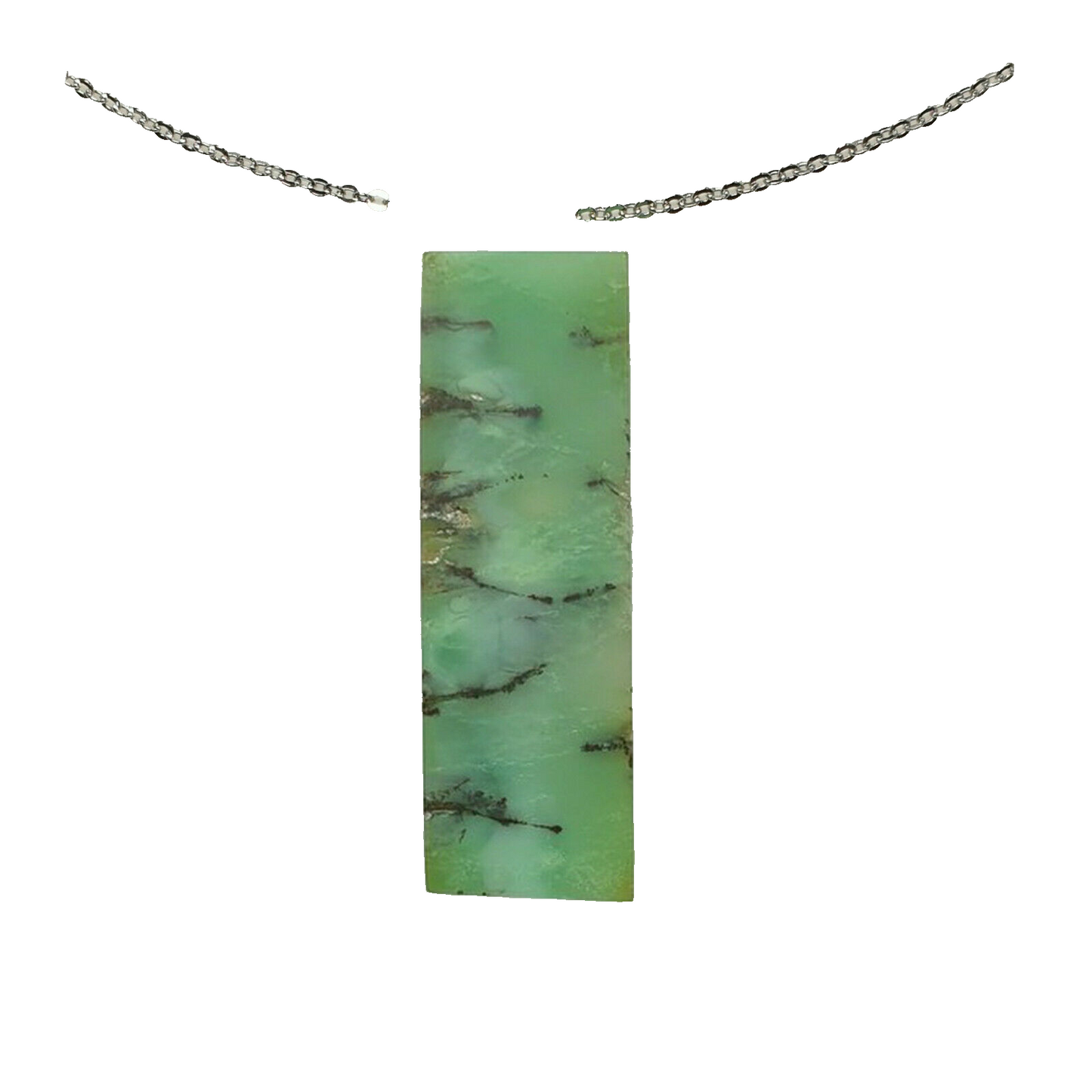 53395 - 9 Australian Chrysoprase Semipolished Flat Top 352.10 Cts +1 S/P Chain