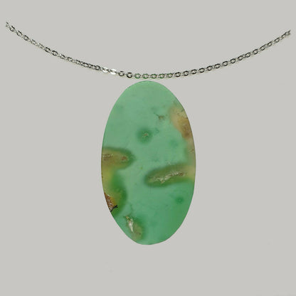 53395 - 9 Australian Chrysoprase Semipolished Flat Top 352.10 Cts +1 S/P Chain