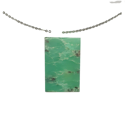 53395 - 9 Australian Chrysoprase Semipolished Flat Top 352.10 Cts +1 S/P Chain
