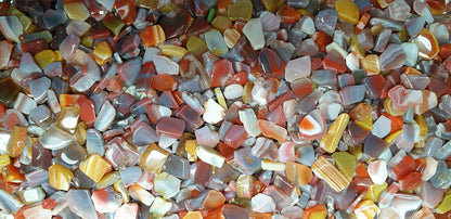 52231 - 1.25 Kg Australian Agate SLAB SLICE SAW Small Pieces Polished FLAT Sides