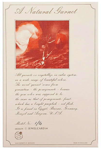 53609.0 - 20 S/S Garnet Pendants + S/S Chain in "Something Special for You" card