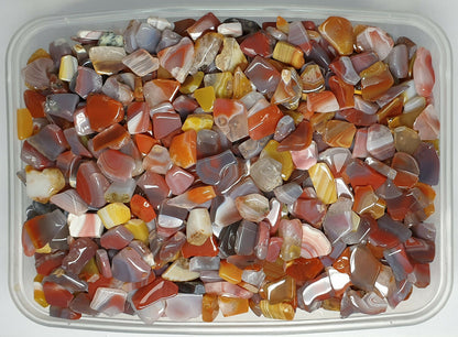 52231 - 1.25 Kg Australian Agate SLAB SLICE SAW Small Pieces Polished FLAT Sides