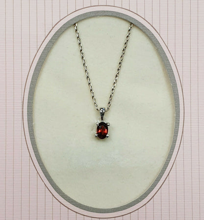 53609.0 - 20 S/S Garnet Pendants + S/S Chain in "Something Special for You" card