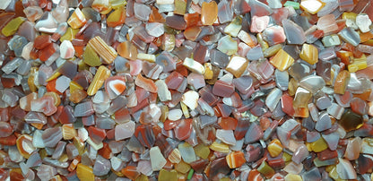 52231 - 1.25 Kg Australian Agate SLAB SLICE SAW Small Pieces Polished FLAT Sides