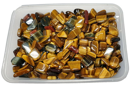 52230 - Tumbled Tiger Eye for sale Highly Polished Yellow and Blue 1.25 Kg