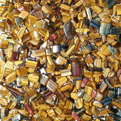 52230 - Tumbled Tiger Eye for sale Highly Polished Yellow and Blue 1.25 Kg