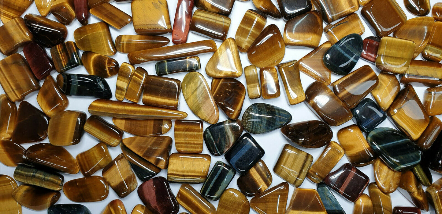52230 - Tumbled Tiger Eye for sale Highly Polished Yellow and Blue 1.25 Kg