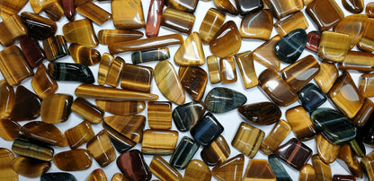 52230 - Tumbled Tiger Eye for sale Highly Polished Yellow and Blue 1.25 Kg