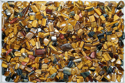 52230 - Tumbled Tiger Eye for sale Highly Polished Yellow and Blue 1.25 Kg