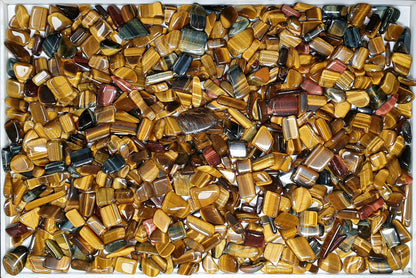 52230 - Tumbled Tiger Eye for sale Highly Polished Yellow and Blue 1.25 Kg