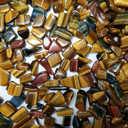 52230 - Tumbled Tiger Eye for sale Highly Polished Yellow and Blue 1.25 Kg