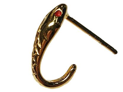 01549 - 8 par Huggie-designede gullbelagte S/S øredobber i australsk laget