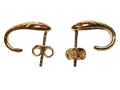 01549 - 8 par Huggie-designede gullbelagte S/S øredobber i australsk laget