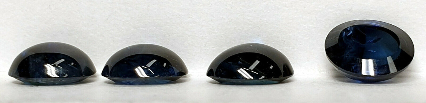 53414 - 12 Aussie Blue Sapphire Cabochons - Mined, Cut and Polished in Australia