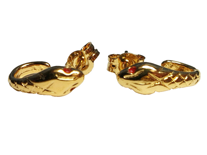 01549 - 8 par Huggie-designede gullbelagte S/S øredobber i australsk laget