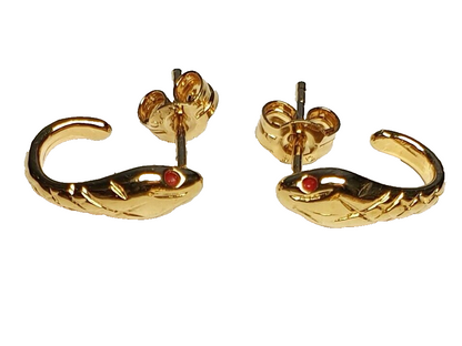 01549 - 8 par Huggie-designede gullbelagte S/S øredobber i australsk laget