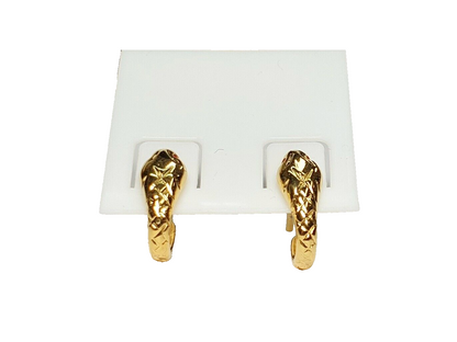 01549 - 8 par Huggie-designede gullbelagte S/S øredobber i australsk laget