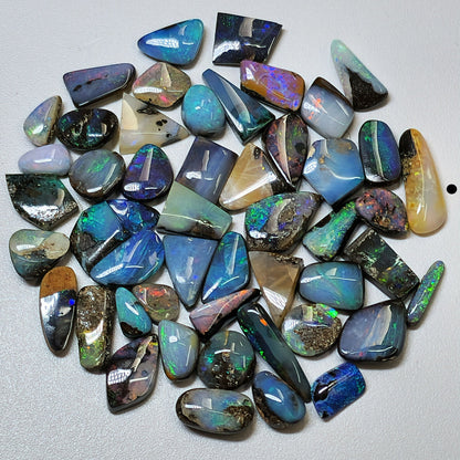 54156.0 - 50 Small Boulder Opal Free Cut Polished Faces 56.46 cts 6 - 14 mm High