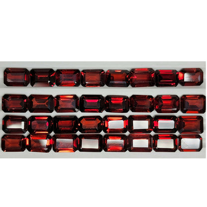 15310.2 - Wholesale Lot of 45 Pieces 7x5 mm Emerald Cut Garnets for sale