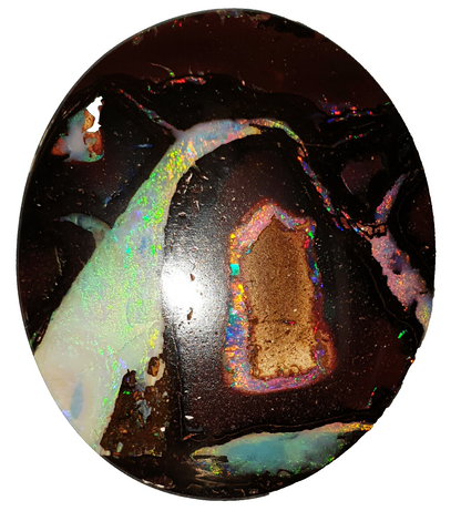 53466 -    3 Unusal Boulder Opals Matching Drop Earrings plus Large Oval Pendant