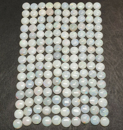 53524 -   150 Natural Earth Mined Australian 5 mm Round Coober Pedy White Opals