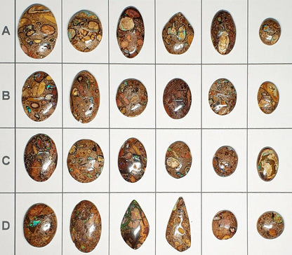 52223 - 6 Very Unusual Australian Peanut Boulder Opal from 1970's Last available