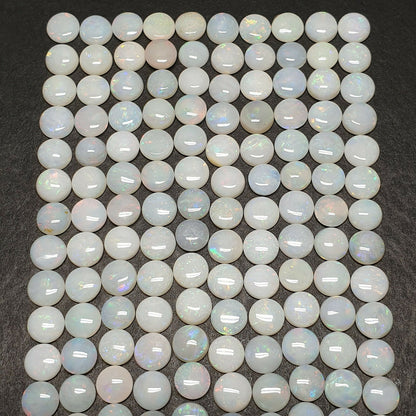 53524 -   150 Natural Earth Mined Australian 5 mm Round Coober Pedy White Opals