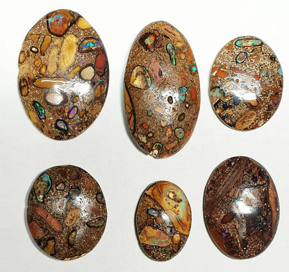 52223 - 6 Very Unusual Australian Peanut Boulder Opal from 1970's Last available