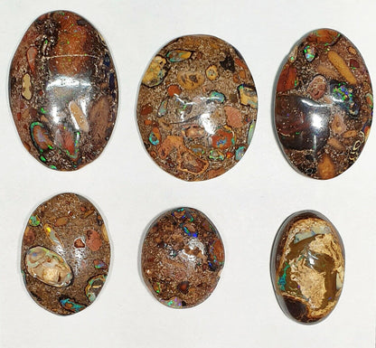 52223 - 6 Very Unusual Australian Peanut Boulder Opal from 1970's Last available